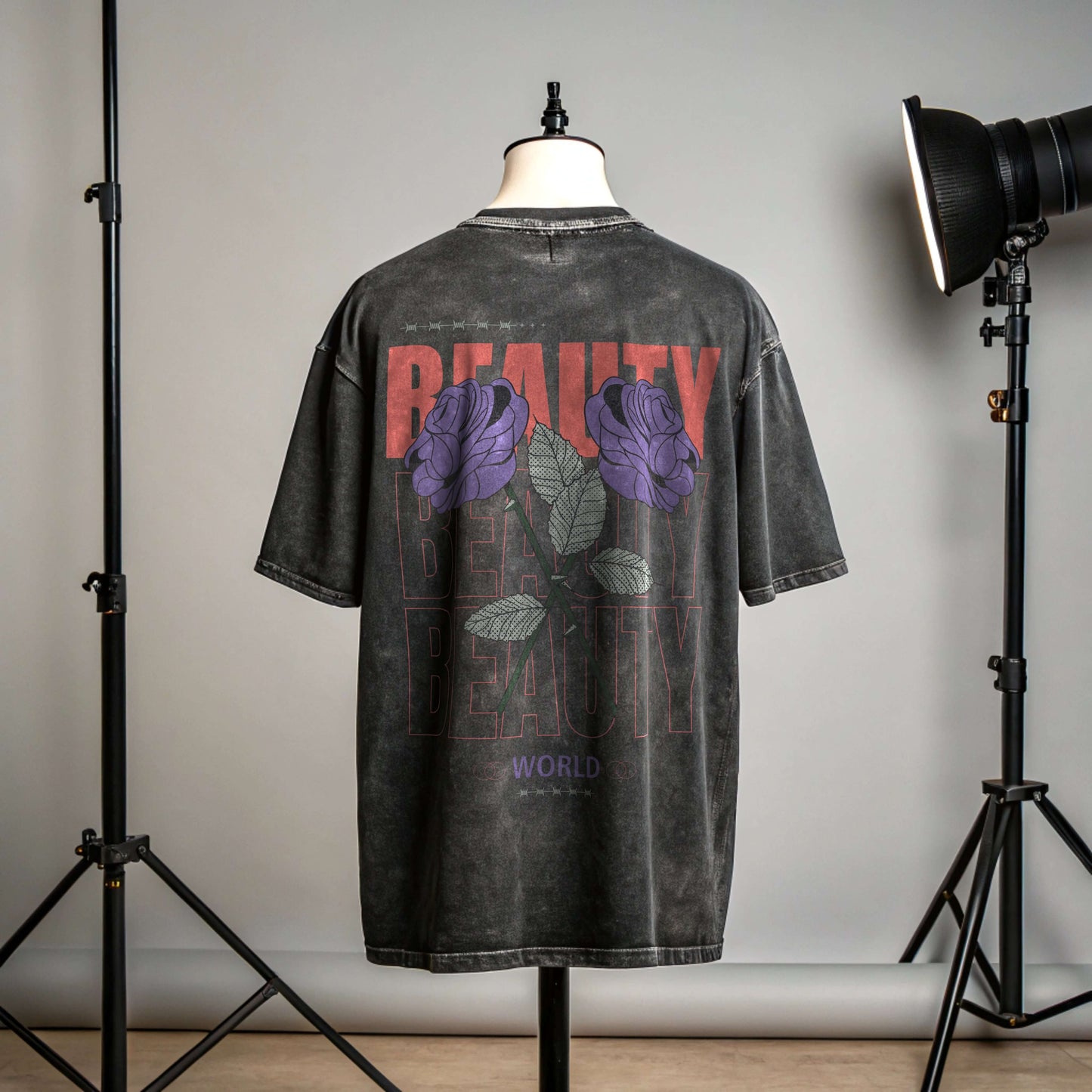 Beauty Design Acid wash oversized t-shirt ClosurePro
